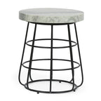 Woodbine Modern Handcrafted Marble Side Table by Christopher Knight Home - 18.00 L x 18.00 W x 22.00 H