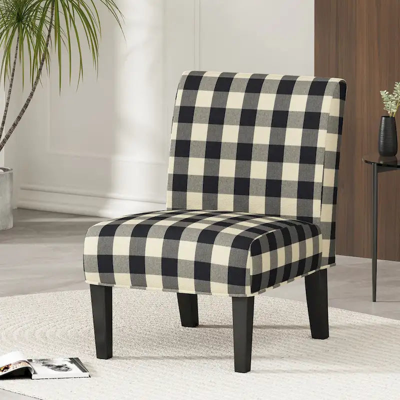 Kassi Contemporary Fabric Slipper Accent Chair by 