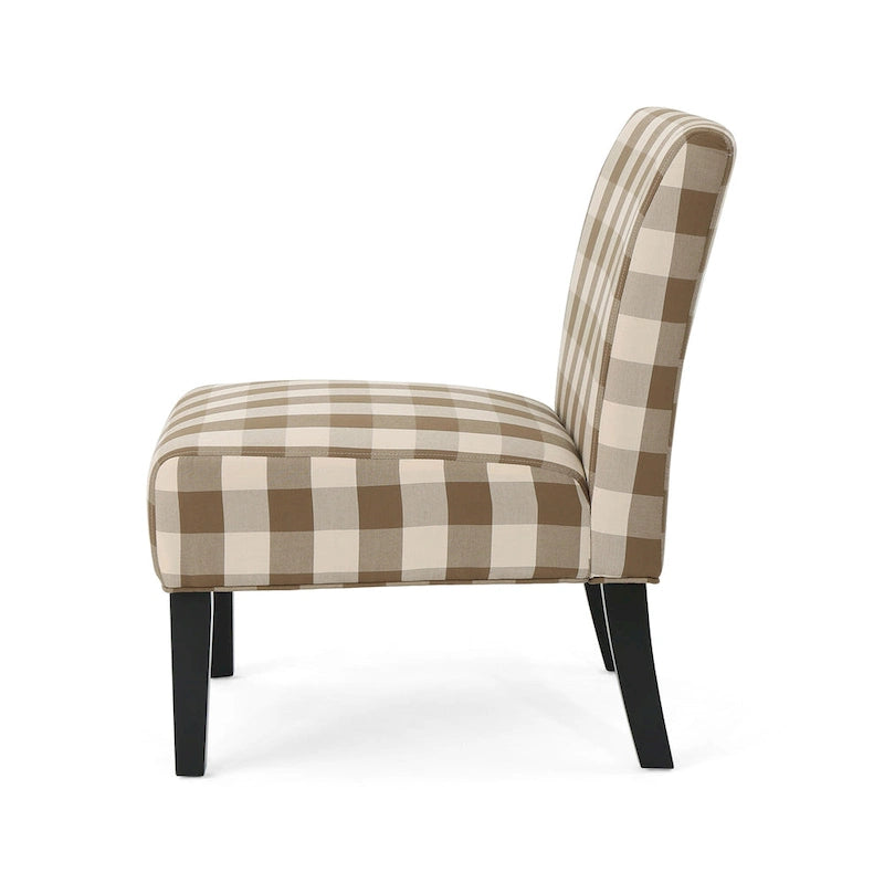 Kassi Contemporary Fabric Slipper Accent Chair by