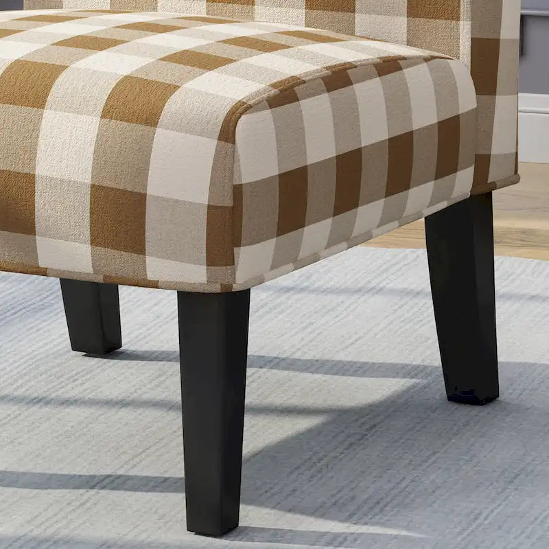 Kassi Contemporary Fabric Slipper Accent Chair by