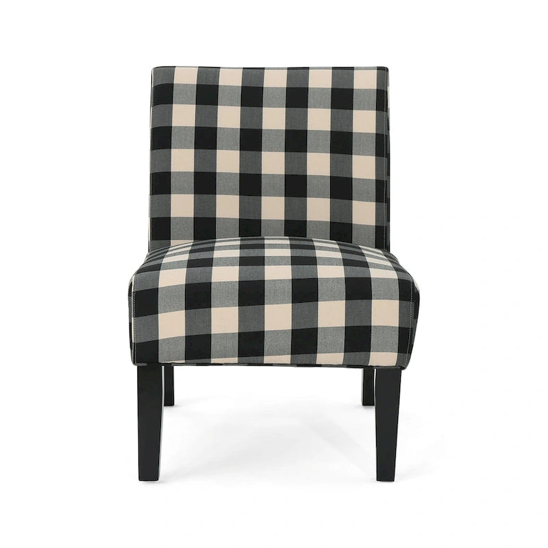 Kassi Contemporary Fabric Slipper Accent Chair by