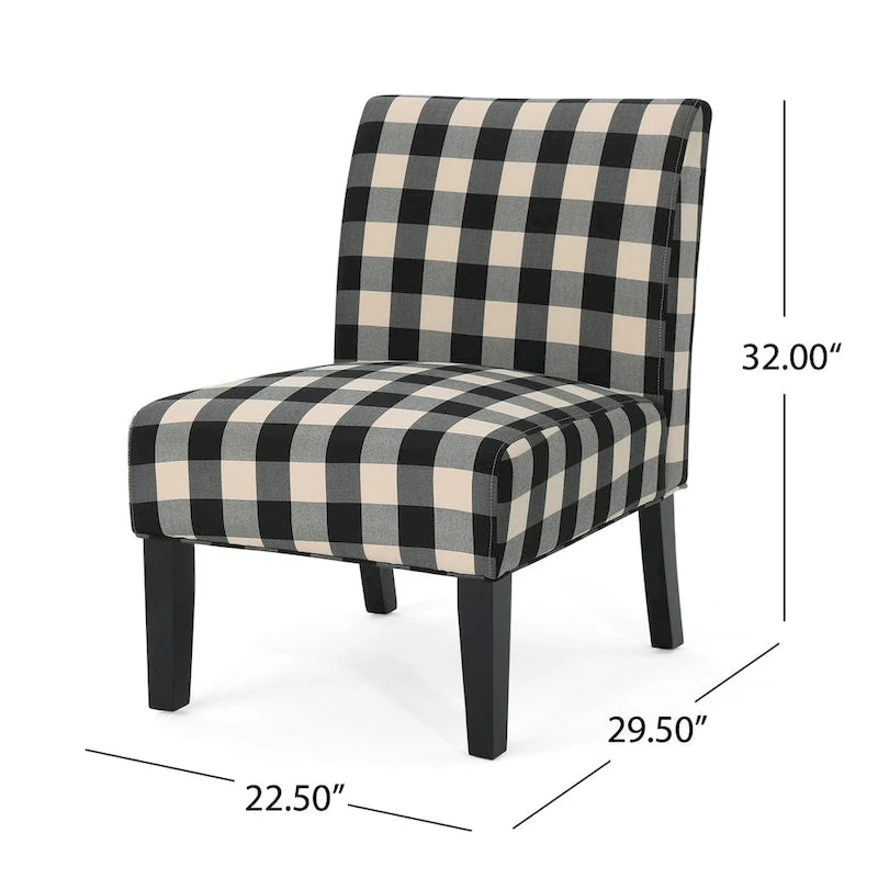 Kassi Contemporary Fabric Slipper Accent Chair by