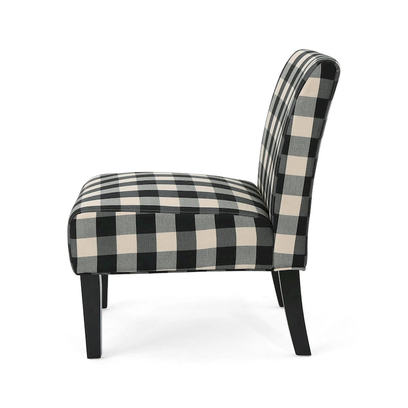 Kassi Contemporary Fabric Slipper Accent Chair by