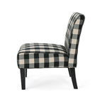 Kassi Contemporary Fabric Slipper Accent Chair by