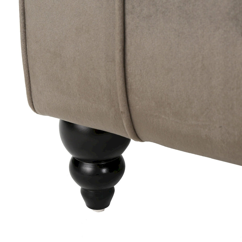 Rubie Modern Glam Tufted Velvet Chaise Lounge by Christopher Knight Home