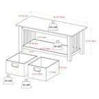 Middlebrook Designs 40-Inch Mission Style Coffee Table