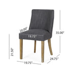 Frances Fabric Dining Chair (Set of 2) by Christopher Knight Home