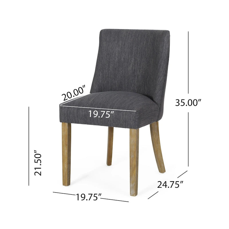 Frances Fabric Dining Chair (Set of 2) by Christopher Knight Home
