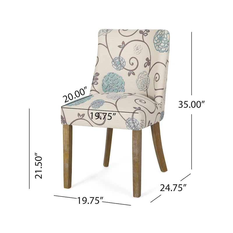 Frances Fabric Dining Chair (Set of 2) by Christopher Knight Home