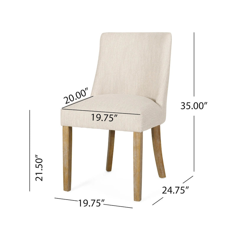 Frances Fabric Dining Chair (Set of 2) by Christopher Knight Home