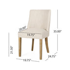 Frances Fabric Dining Chair (Set of 2) by Christopher Knight Home