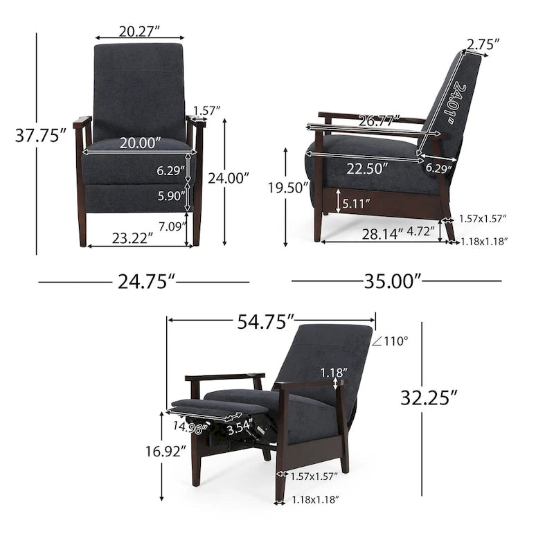 Plevna Upholstered Pushback Recliner by