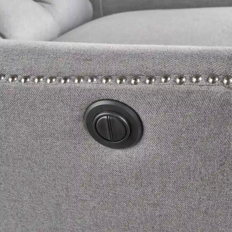 Salomo Tufted Fabric Power Recliner by Christopher Knight Home