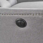 Salomo Tufted Fabric Power Recliner by Christopher Knight Home
