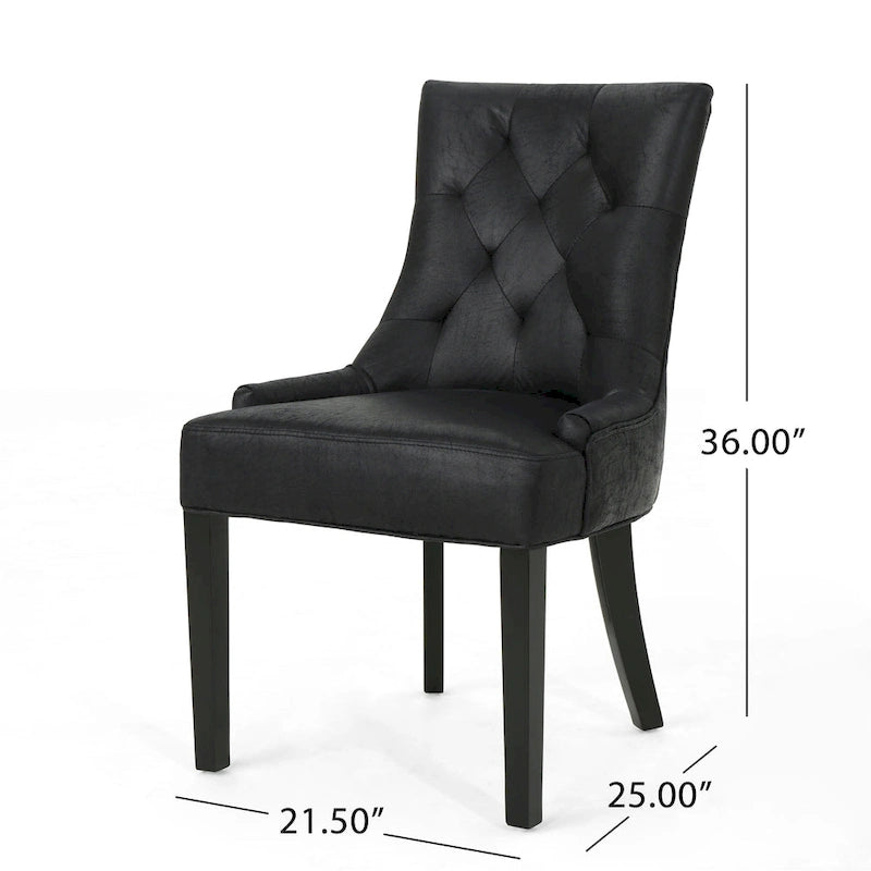 Hayden Traditional Microfiber Dining Chairs (Set of 2) by Christopher Knight Home