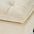 Jeremy Modern Tufted Fabric Pillow Top Ottoman by Christopher Knight Home