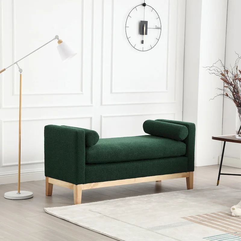 Elegant Upholstered Bench with High Sides