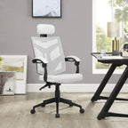 Adjustable Office Chair with Headrest Ergonomic Desk Chair High Back Mesh Office Chairs with Lumbar Support with Wheels