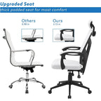 Adjustable Office Chair with Headrest Ergonomic Desk Chair High Back Mesh Office Chairs with Lumbar Support with Wheels