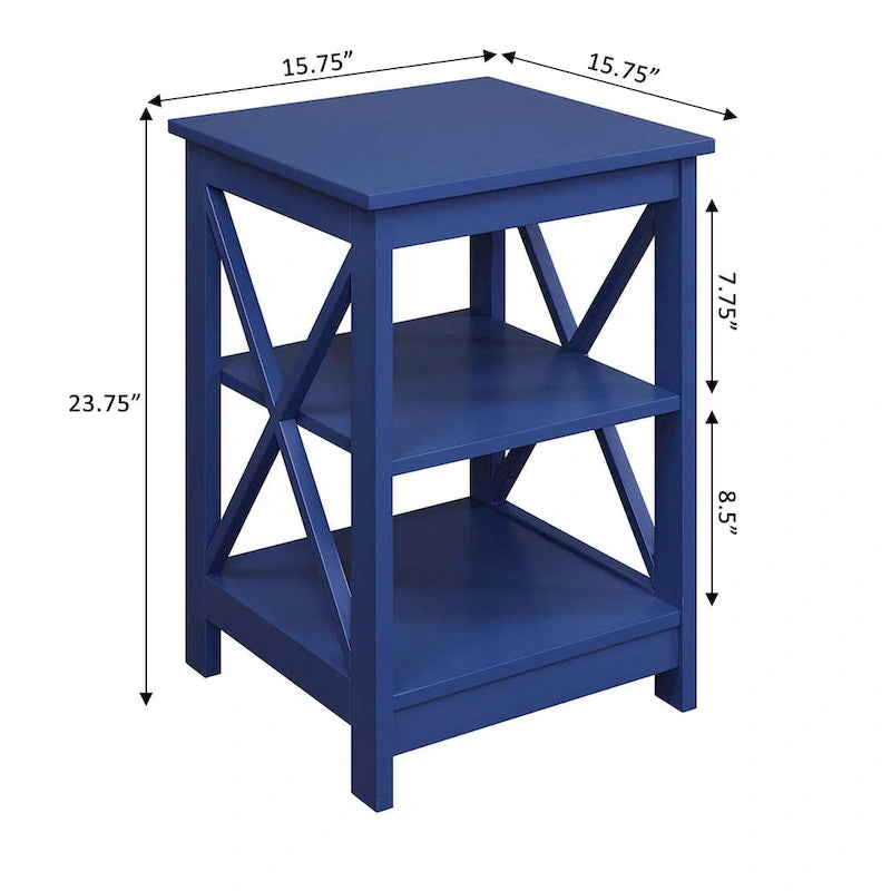 Convenience Concepts Oxford End Table with Shelves