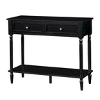 French Country 2 Drawer Hall Table with Shelf