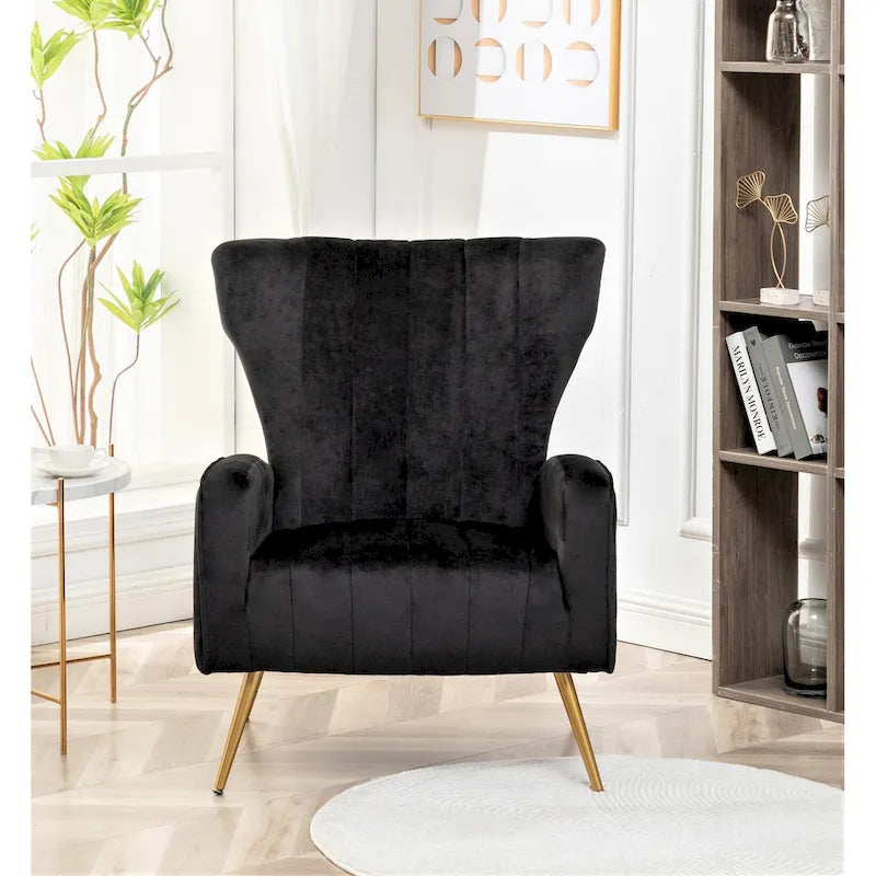 Kaleigh 27.6W Velvet Square Arm Sofa Chair