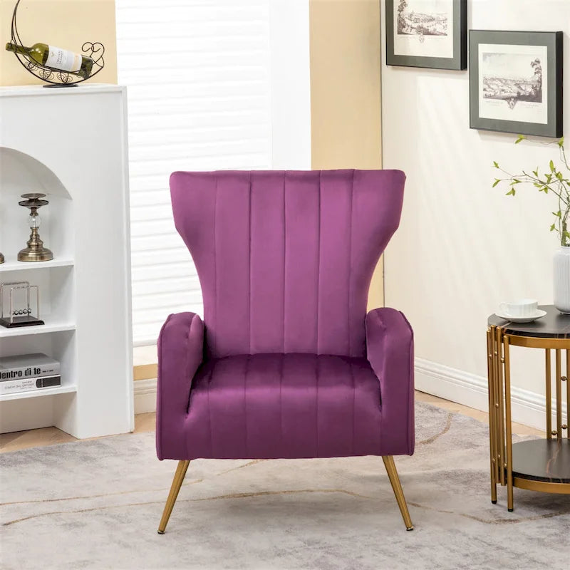 Kaleigh 27.6W Velvet Square Arm Sofa Chair