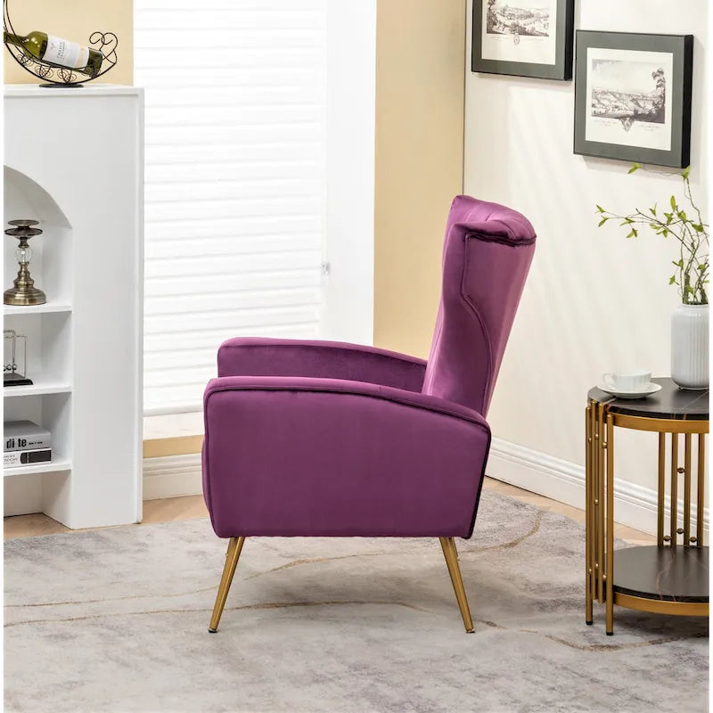 Kaleigh 27.6W Velvet Square Arm Sofa Chair