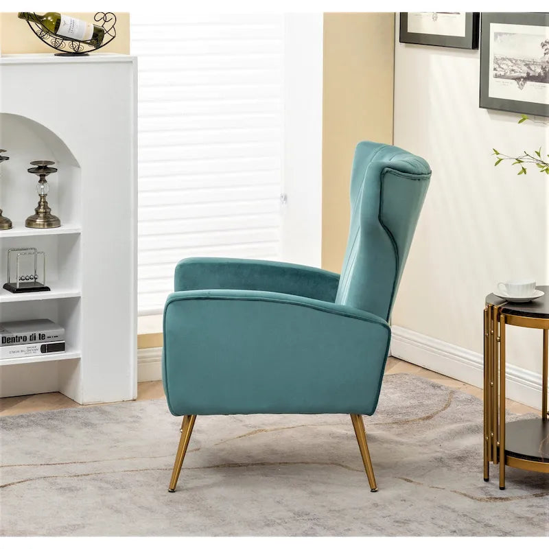 Kaleigh 27.6W Velvet Square Arm Sofa Chair