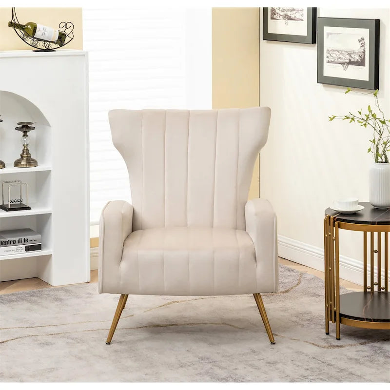 Kaleigh 27.6W Velvet Square Arm Sofa Chair