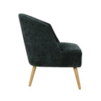 Porthos Home Quilla Corduroy Accent Barrel Chair with Rubberwood Legs