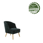 Porthos Home Quilla Corduroy Accent Barrel Chair with Rubberwood Legs