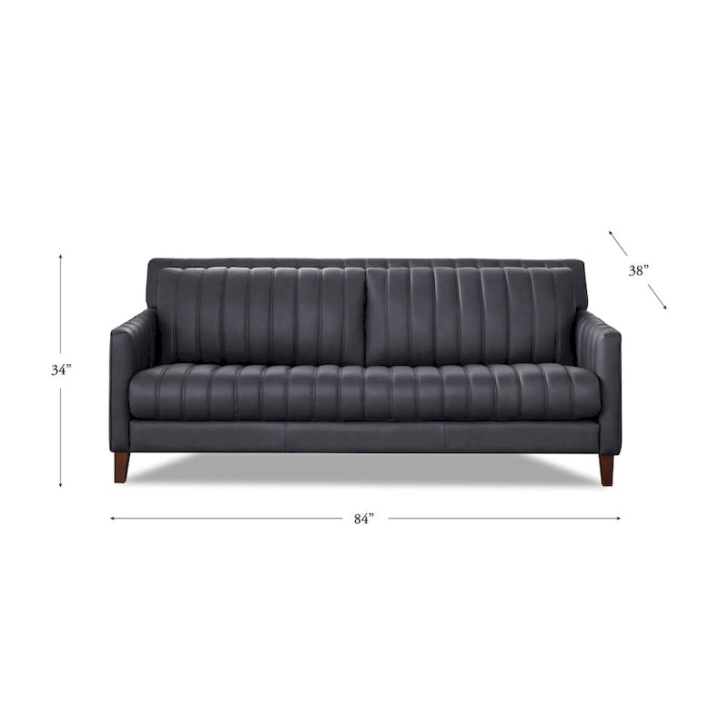 Hydeline Ennis Top Grain Leather Sofa and Chair Set - Sofa, Chair