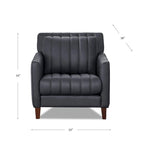 Hydeline Ennis Top Grain Leather Sofa and Chair Set - Sofa, Chair