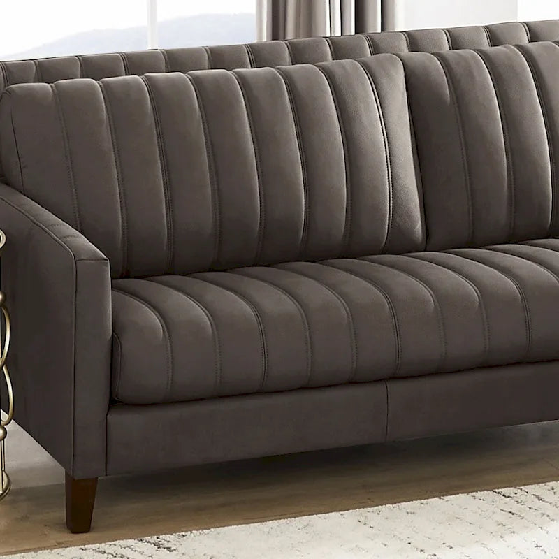 Hydeline Ennis Top Grain Leather Sofa and Chair Set - Sofa, Chair