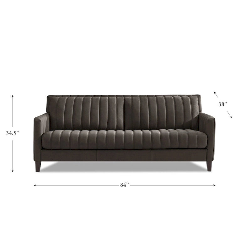 Hydeline Ennis Top Grain Leather Sofa and Chair Set - Sofa, Chair