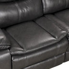Furniture of America Sory Transitional Faux Leather Reclining Sectional Sofa