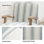Rinaldo Farmhouse Polyester Armchair with Solid Wood Legs Set of 2 by HULALA HOME