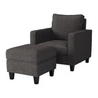 2 Piece Georgia Accent Chair with Ottoman Set