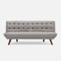Modern Armless Fabric Grey Sofa Bed Adjustable Folding Sofa - 32.09*71.06*22.05 inches