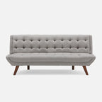 Modern Armless Fabric Grey Sofa Bed Adjustable Folding Sofa - 32.09*71.06*22.05 inches