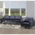 Lessa Modern Premium Top Grain Leather Sofa and Chair Set