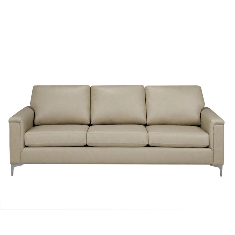 Lessa Modern Premium Top Grain Leather Sofa and Chair Set
