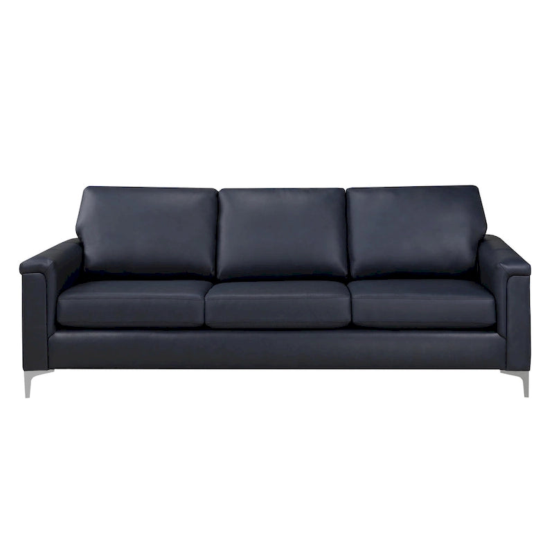 Lessa Modern Premium Top Grain Leather Sofa and Chair Set