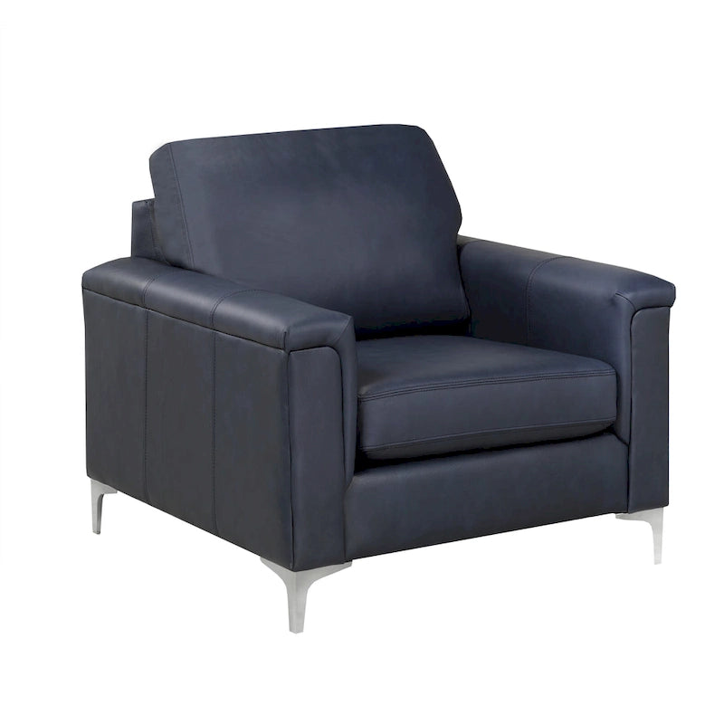 Lessa Modern Premium Top Grain Leather Sofa and Chair Set