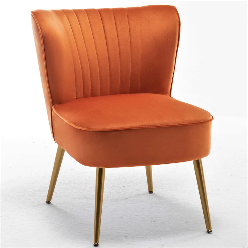 Sauter 23.2 Wide Mid-Century Modern Microfiber Accent Chair with Metal Leg
