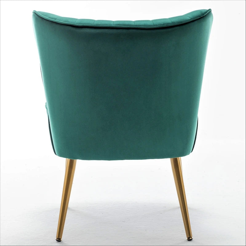 Sauter 23.2 Wide Mid-Century Modern Microfiber Accent Chair with Metal Leg