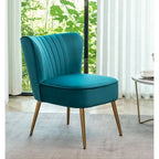 Sauter 23.2 Wide Mid-Century Modern Microfiber Accent Chair with Metal Leg