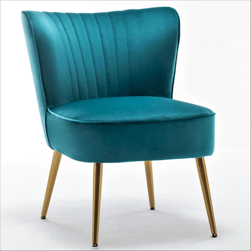 Sauter 23.2 Wide Mid-Century Modern Microfiber Accent Chair with Metal Leg