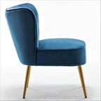 Sauter 23.2 Wide Mid-Century Modern Microfiber Accent Chair with Metal Leg